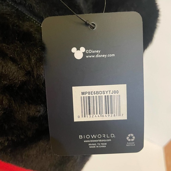 NFS. RARE NWT Plush Fur Mickey Mouse backpack. Disney BioWorld. - Picture 10 of 10